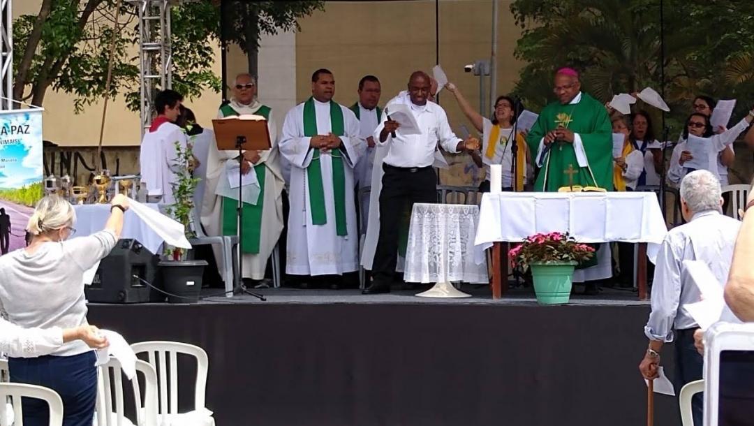 No dia 06, Dom Eduardo, presidiu a 4ª edição da Missa pela Paz, promovida pelo Setor Paraíso, da Região Sé - Crédito: Santo Inácio 