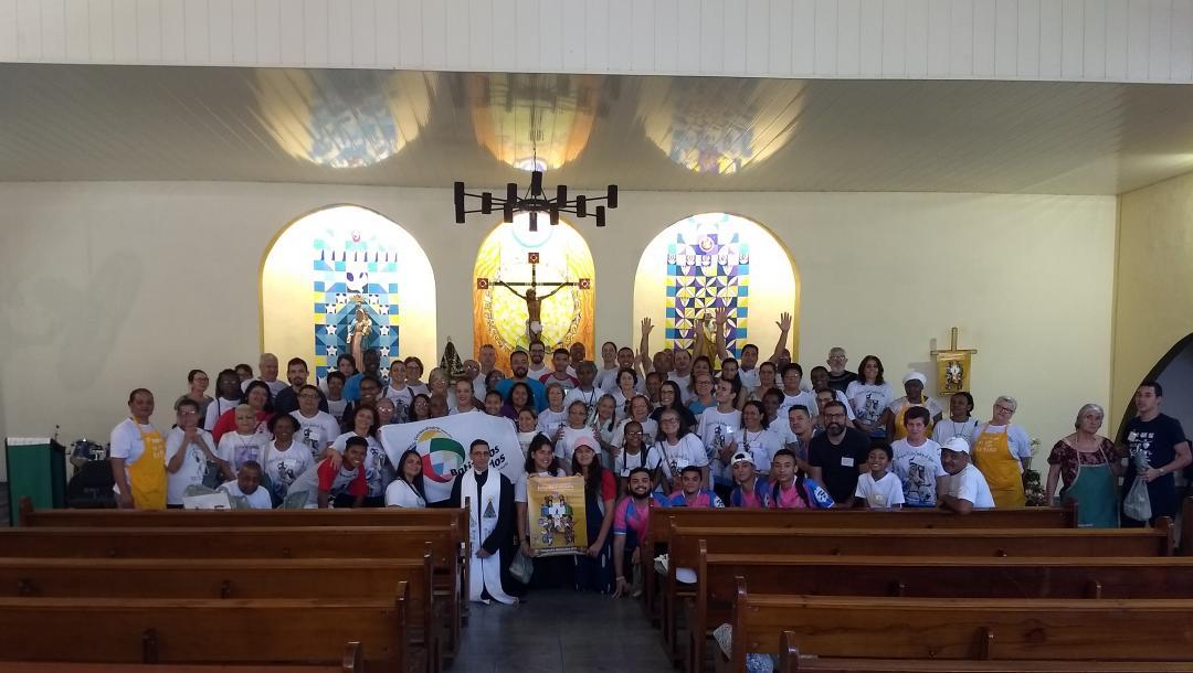 No dia 12, a Paroquia Nossa Senhora do Retiro, na Região Brasilândia, realizou uma missão Paroquial com membros de suas comunidades, pastorais e movimentos - Crédito: Fabio Dias