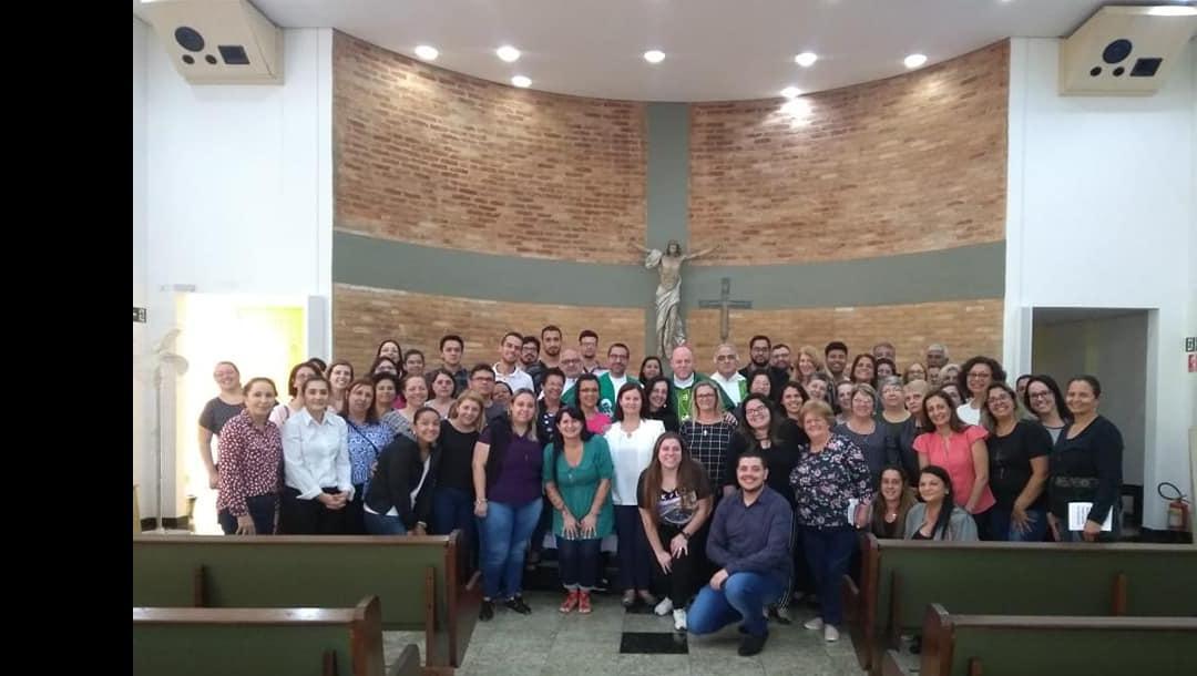 No dia 11, na Cúria regional de Santana, aconteceu o encontro das secretárias(os) das 66 paróquias que compõem a região - Crédito: José Henrique