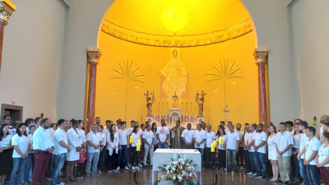 A Paróquia São Luís Gonzaga, na Região Brasilândia, reuniu-se no último sábado, 19, para realizar visitas missionárias pelas ruas do bairro - Crédito: Arquivo Paroquial 