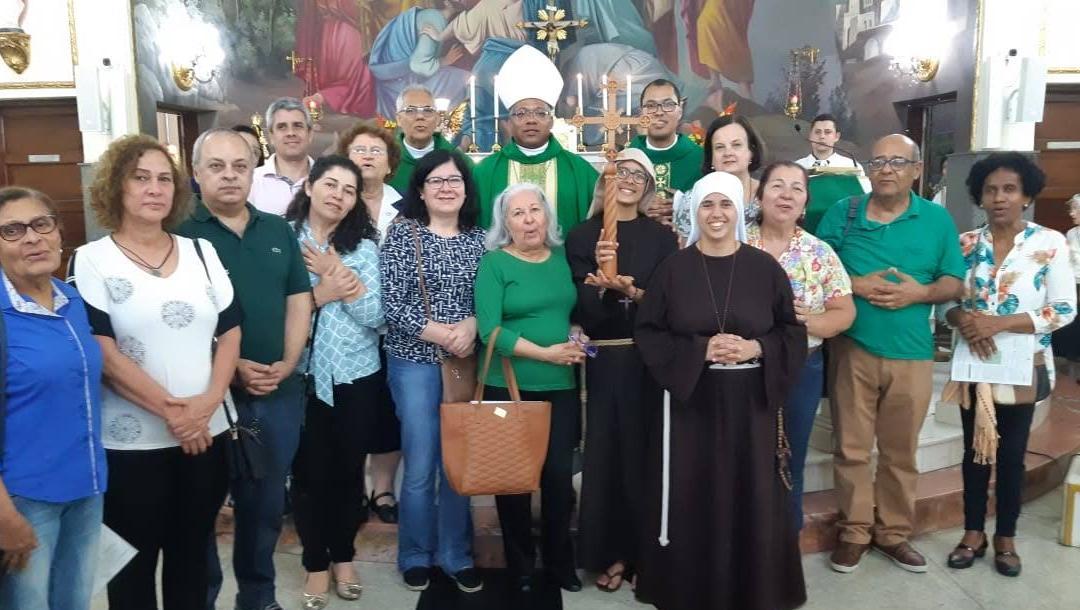 No domingo, 20, a Cruz foi acolhida pela Paróquia Santo Inácio de Loiola, na Região Sé - Crédito: Pascom Sé